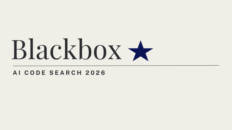Blackbox AI code search 2026